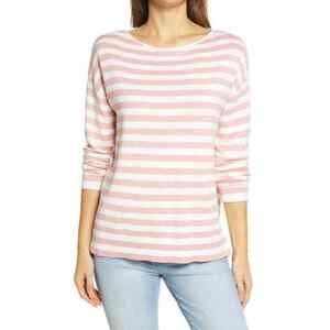 Caslon women's Boatneck Sweater In Pink Size XS